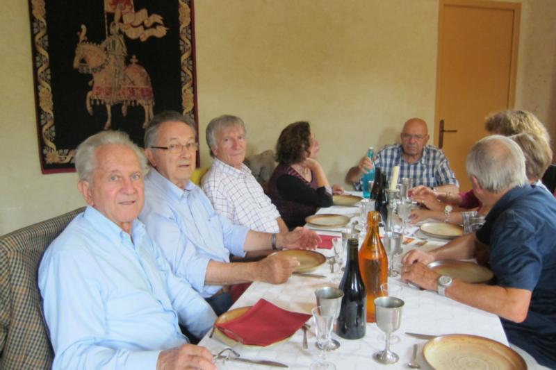 Repas de 'fin de stage' au restaurant auberge Logis de Mirepoix.